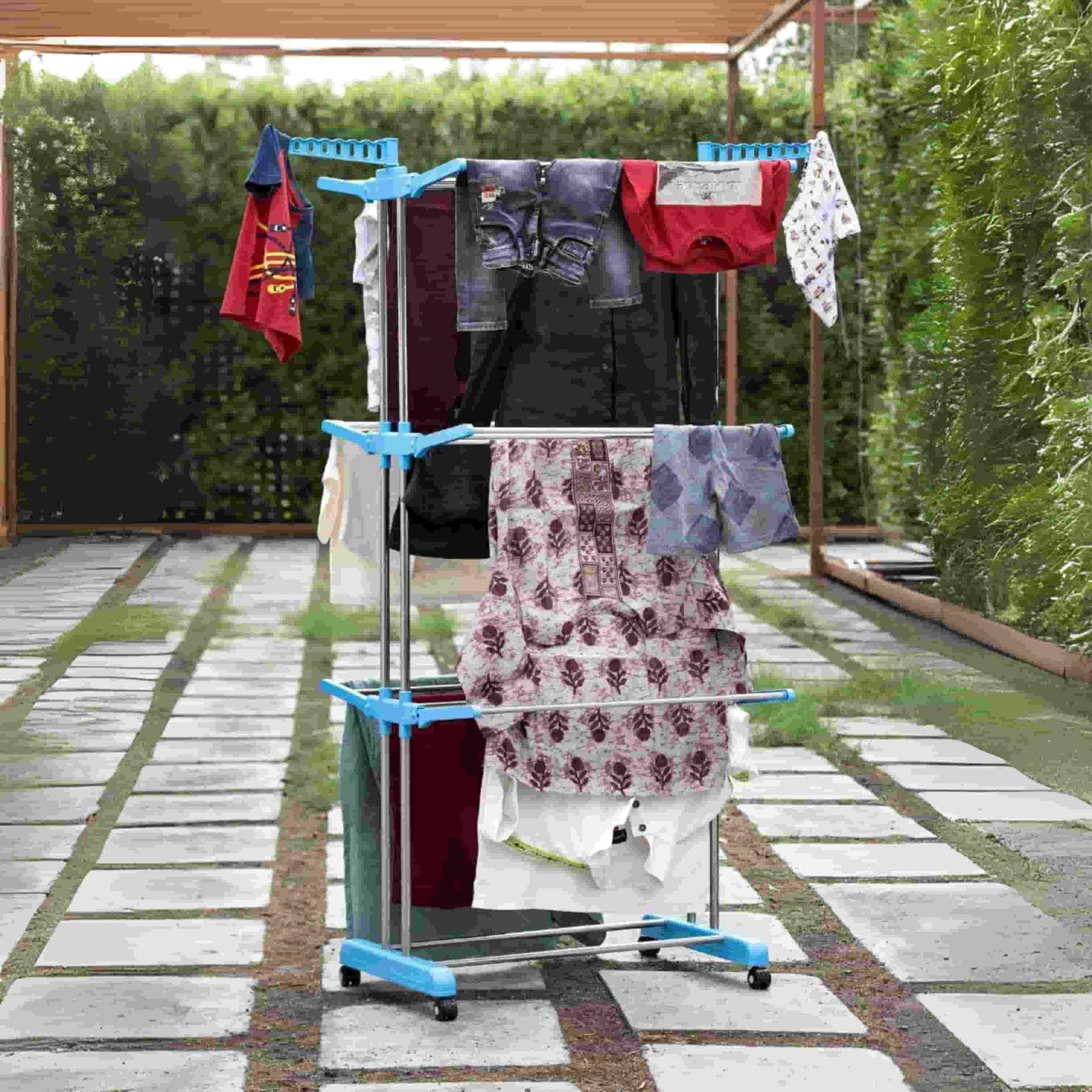 ABS SS Cloth Drying Stand 3 Layer