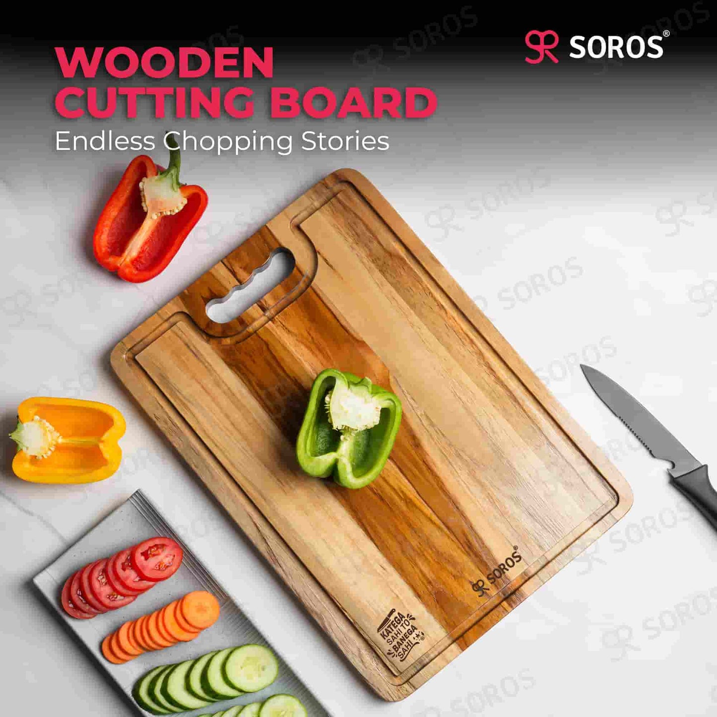 TEAK WOOD CUTTING CHOPPING BOARD