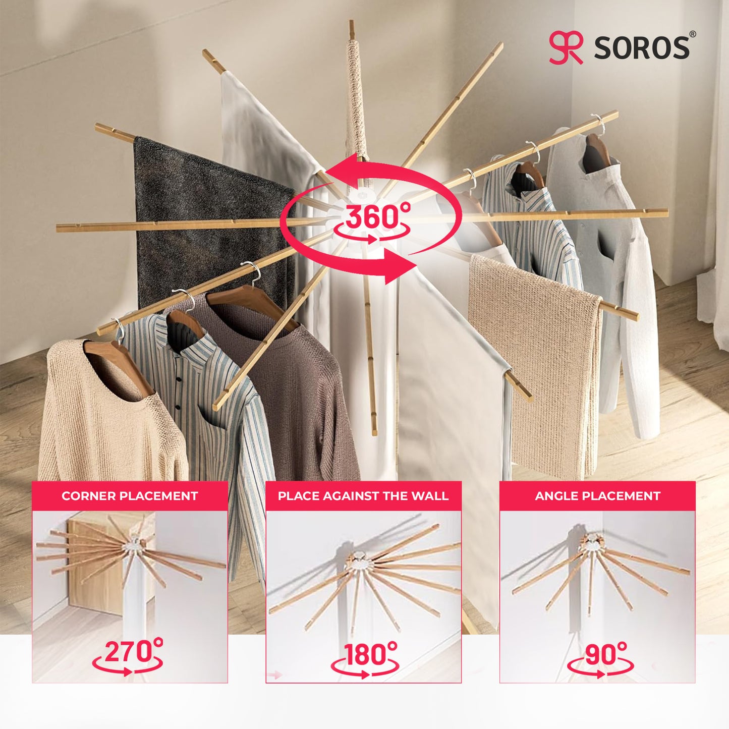 Tripod Style Foldable Cloth Drying Stand