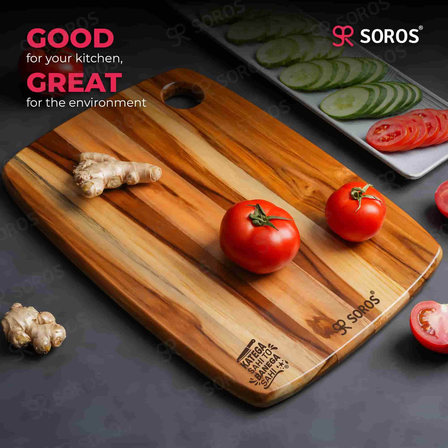 TEAK WOOD CUTTING CHOPPING BOARD