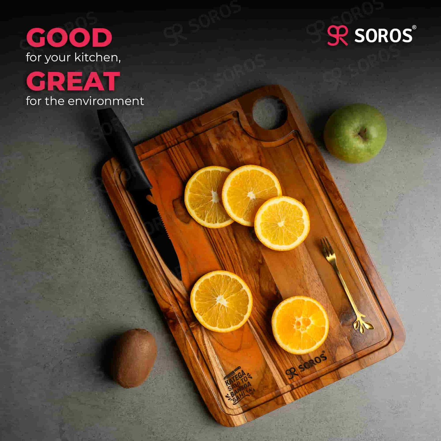TEAK WOOD CUTTING CHOPPING BOARD