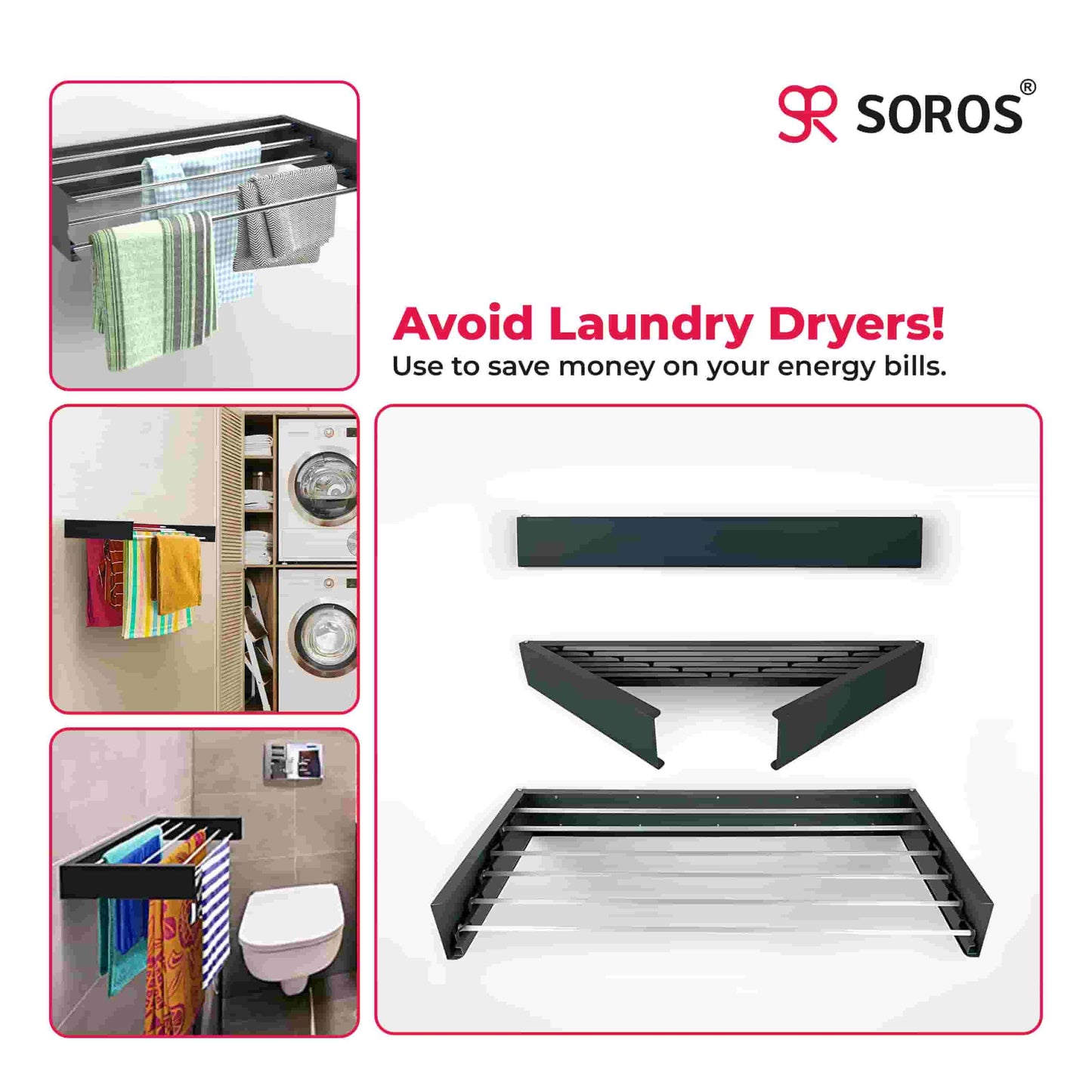 Wall Mounted Cloth Drying Rack
