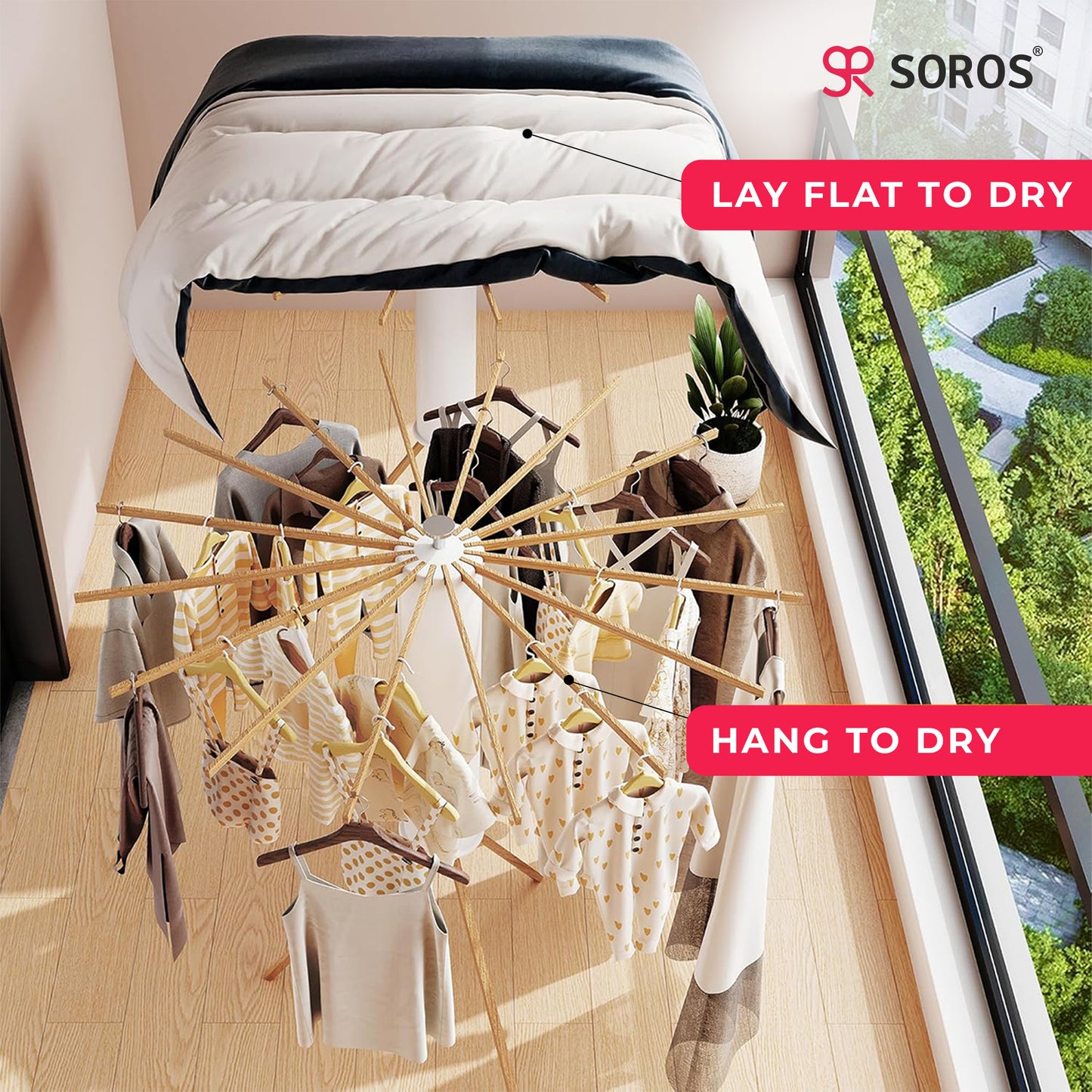 Tripod Style Foldable Cloth Drying Stand