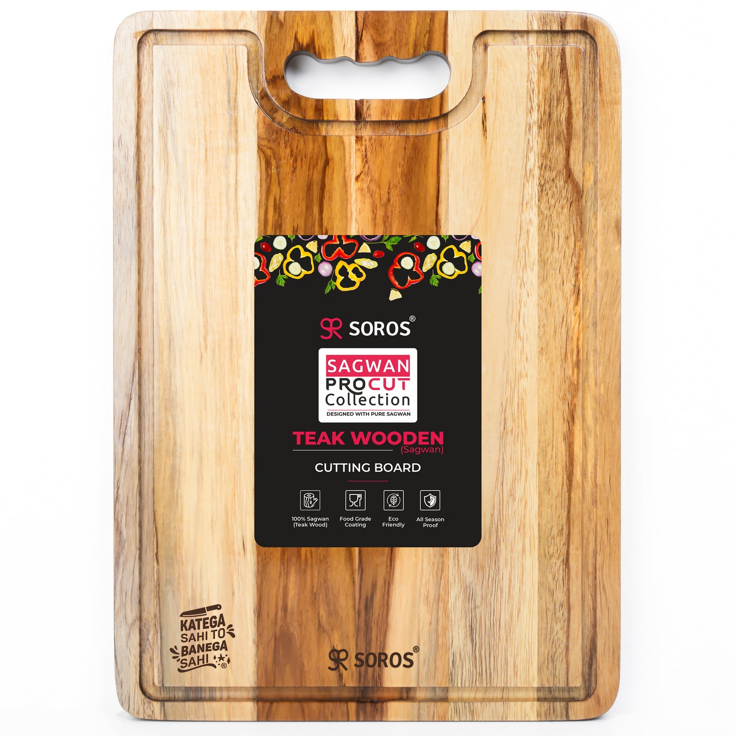 TEAK WOOD CUTTING CHOPPING BOARD