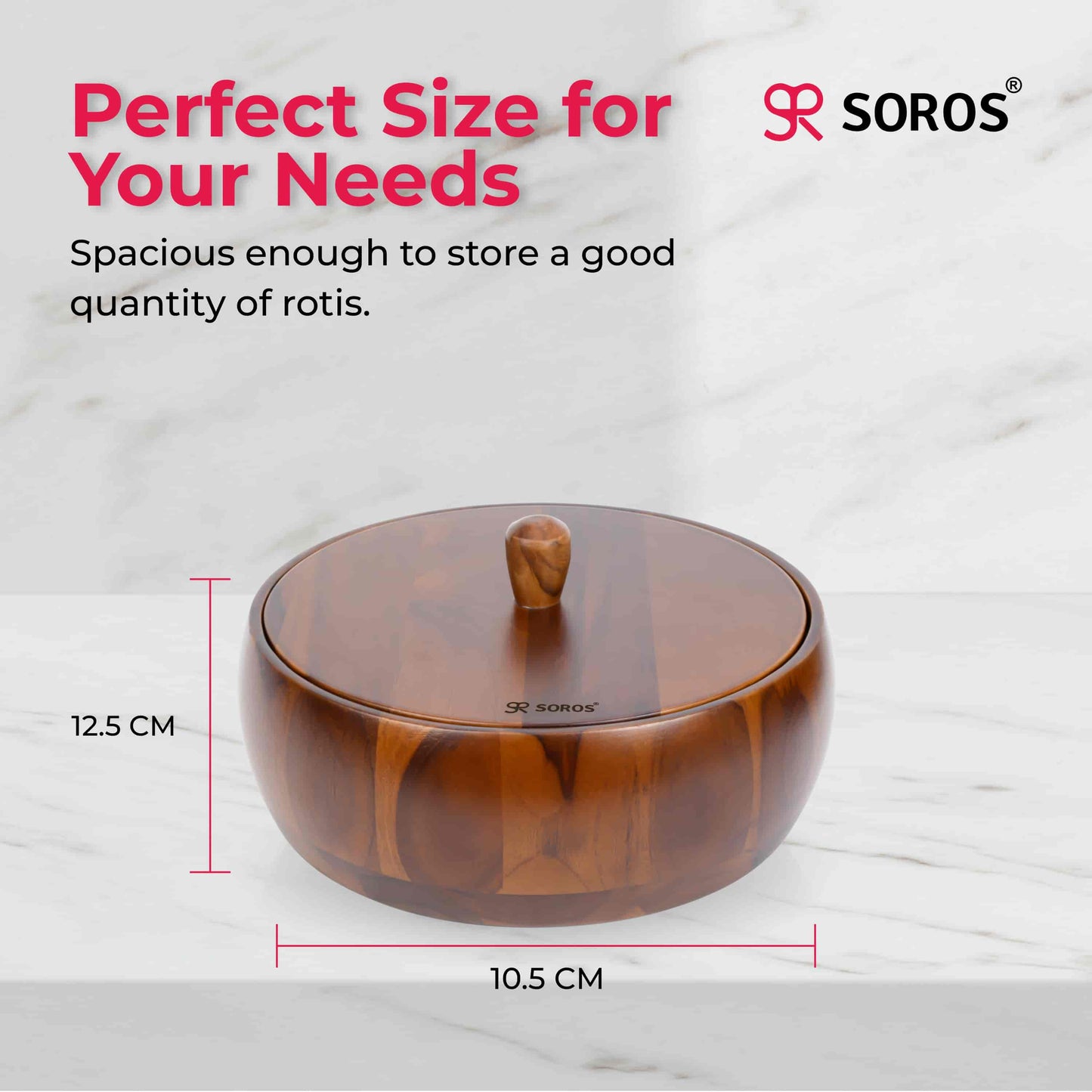 Casserole | Teak Wood Roti Box with Lid