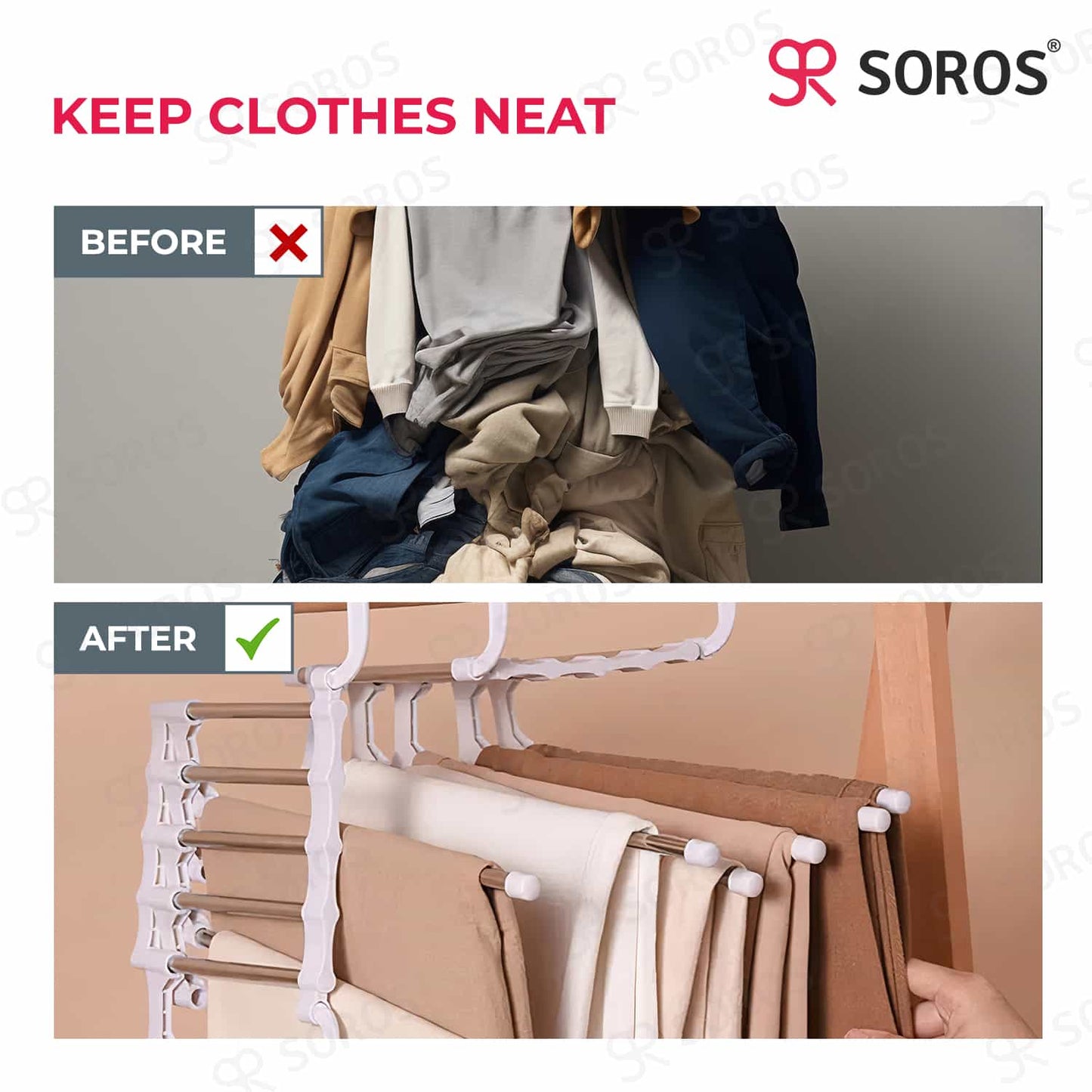5 in 1 Multi Layer Hanger White