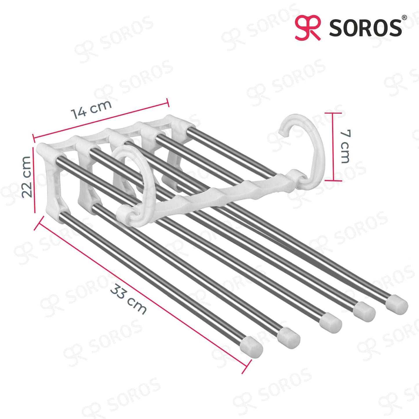 5 in 1 Multi Layer Hanger White