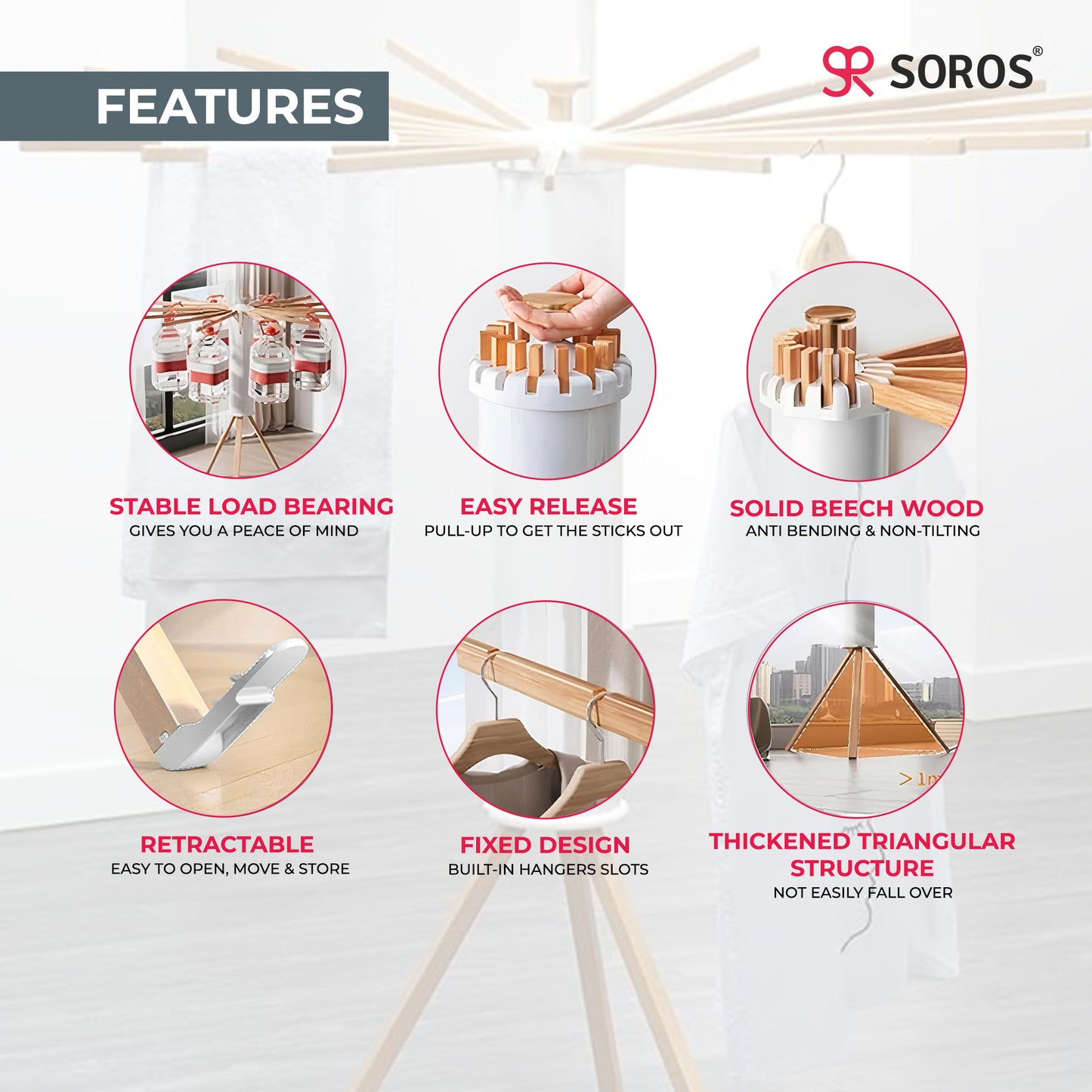 Tripod Style Foldable Cloth Drying Stand