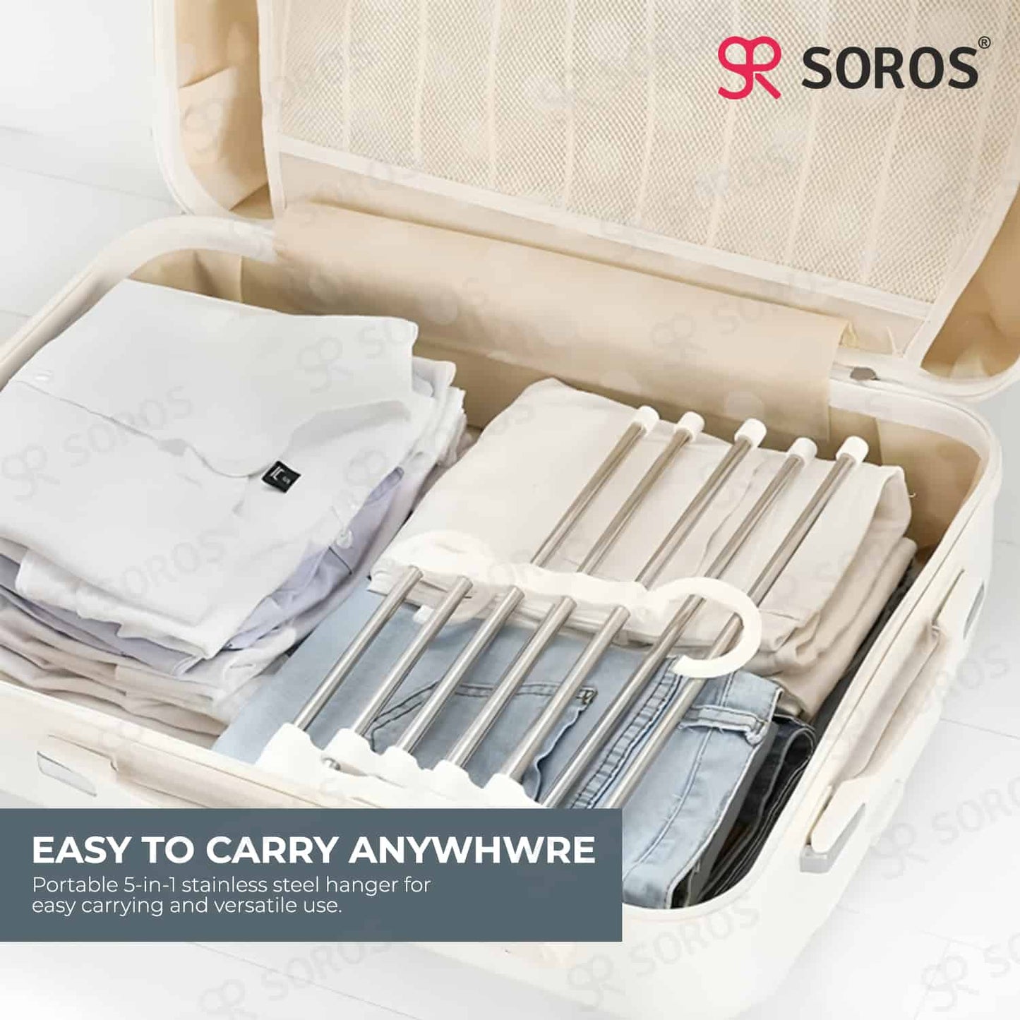 5 in 1 Multi Layer Hanger White