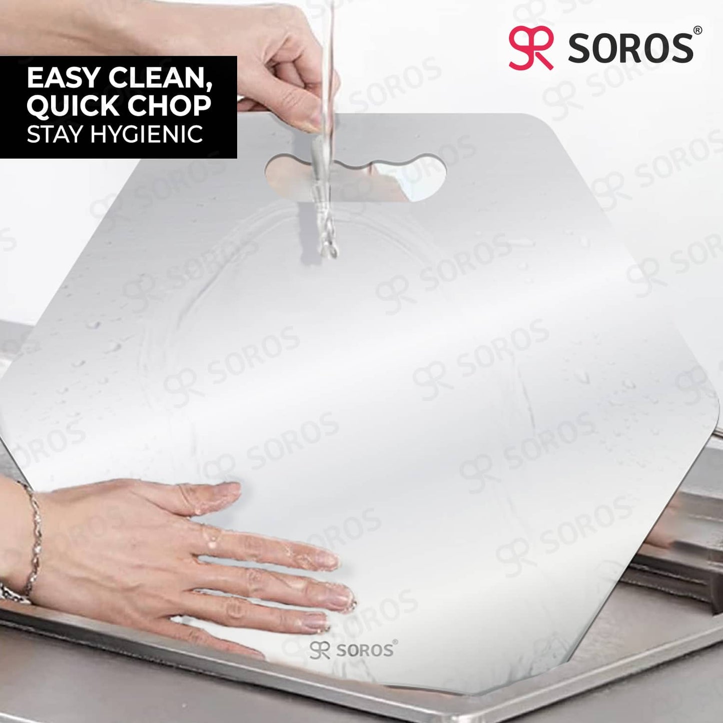 Stainless Steel Hexagon Cutting Chopping Board