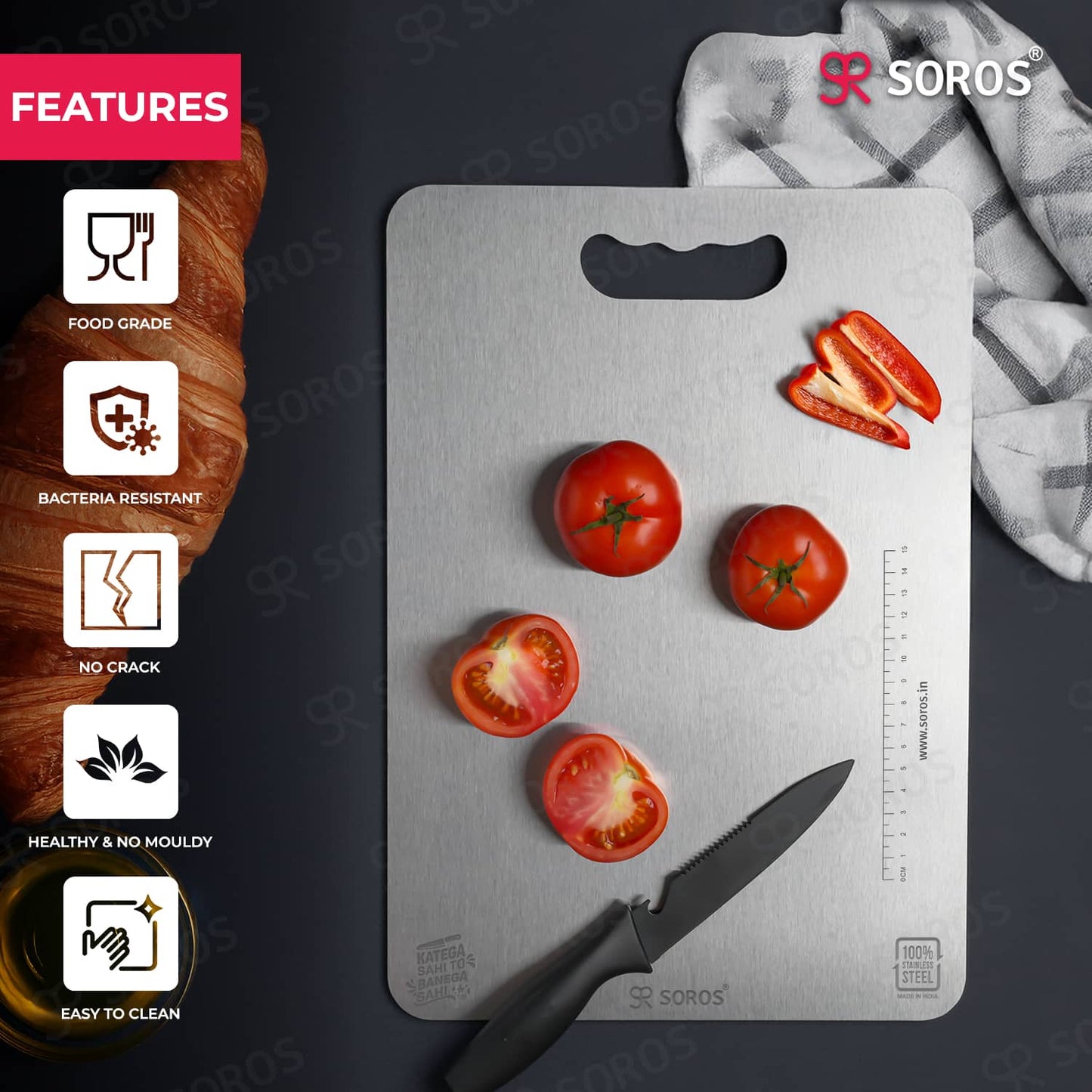 Stainless Steel Cutting Chopping Board
