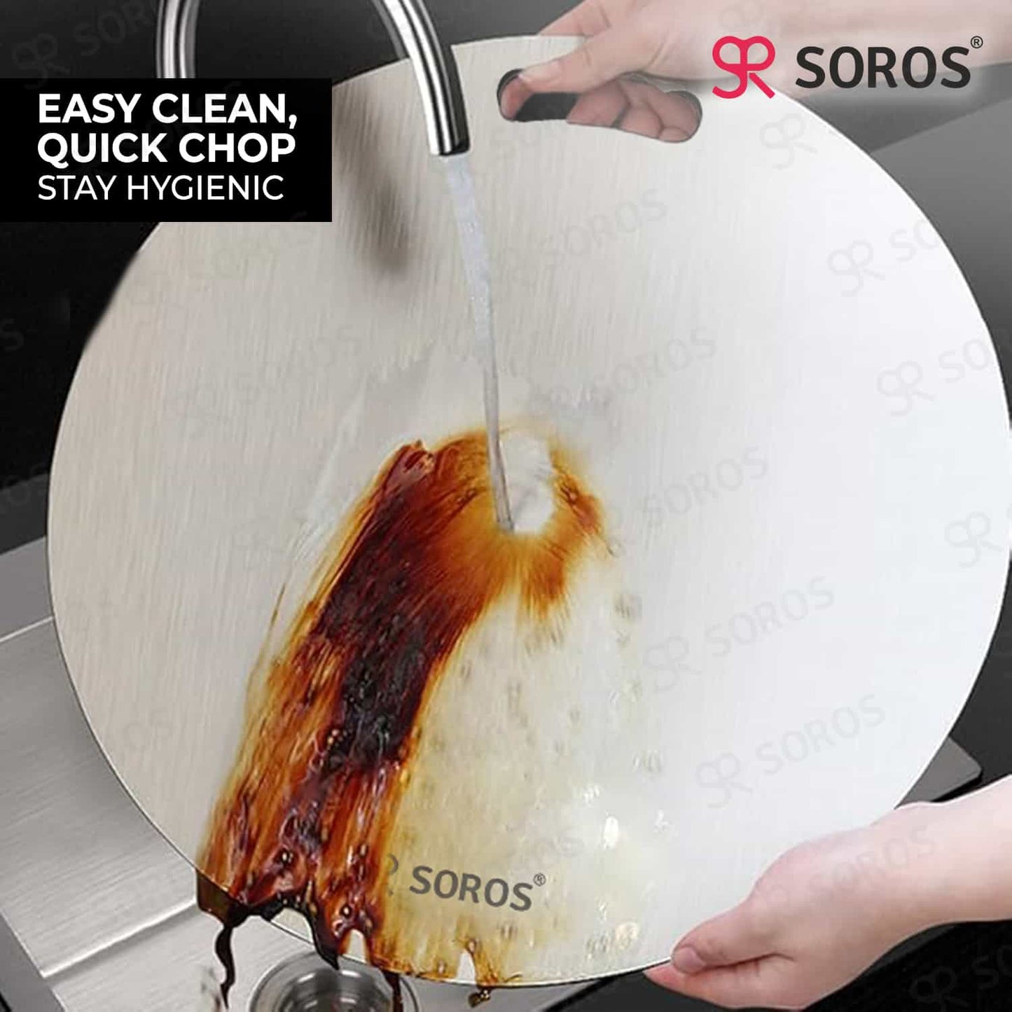 Stainless Steel Round Cutting Chopping Board