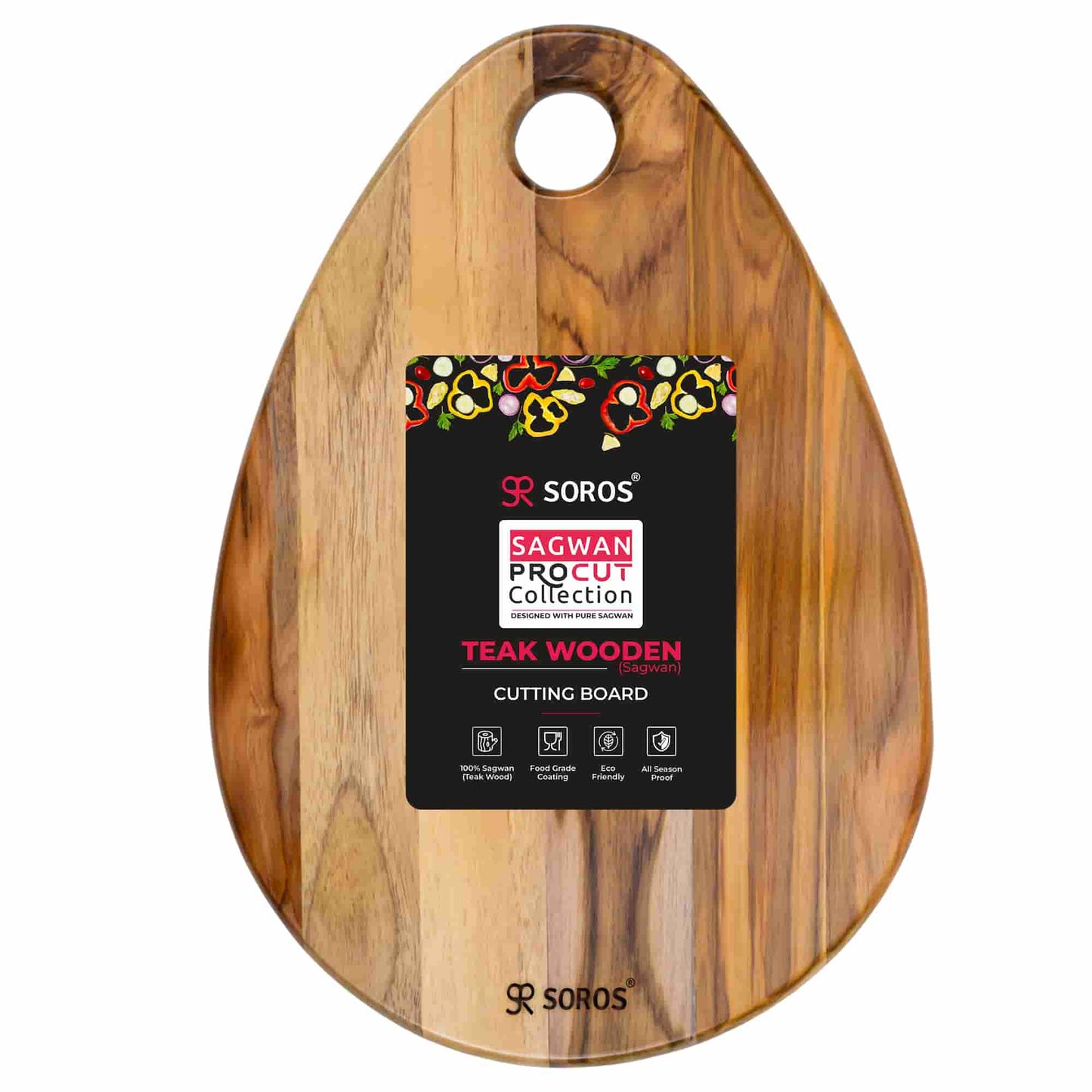 TEAK WOOD CUTTING CHOPPING BOARD