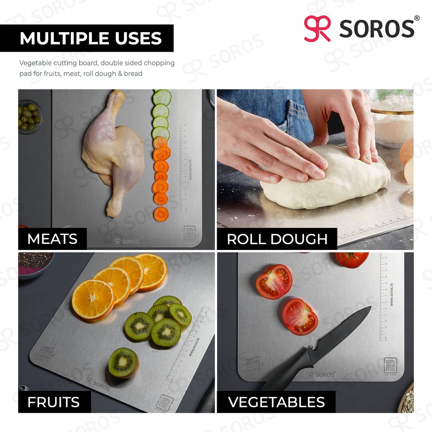 Stainless Steel Cutting Chopping Board