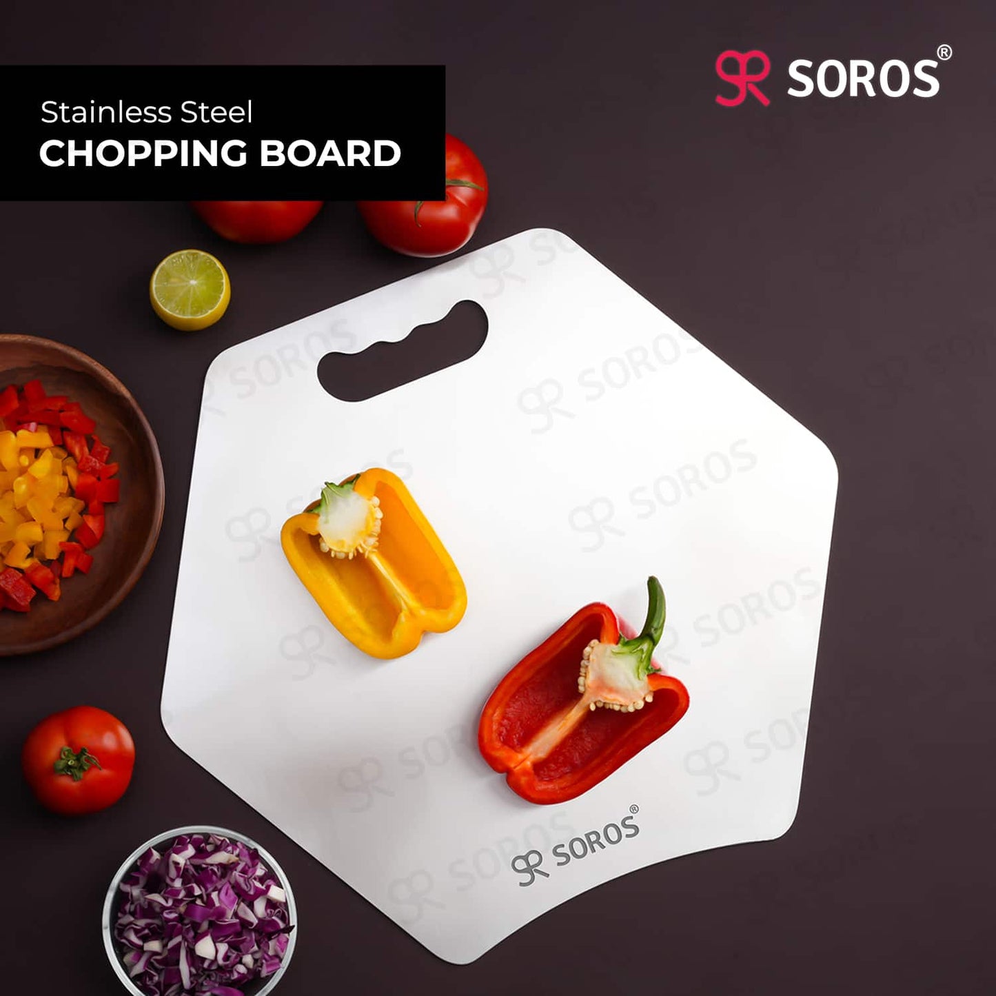 Stainless Steel Hexagon Cutting Chopping Board