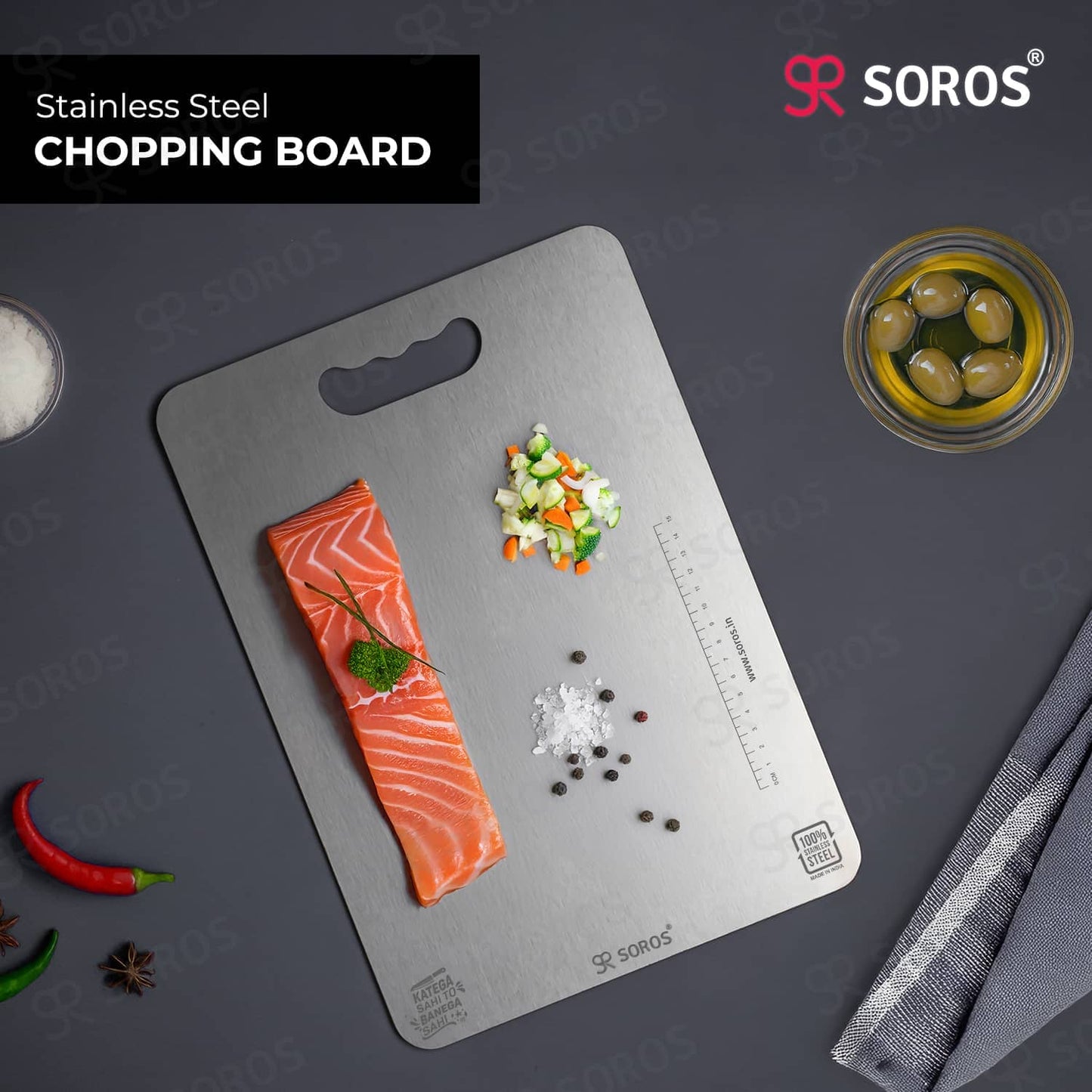 Stainless Steel Cutting Chopping Board