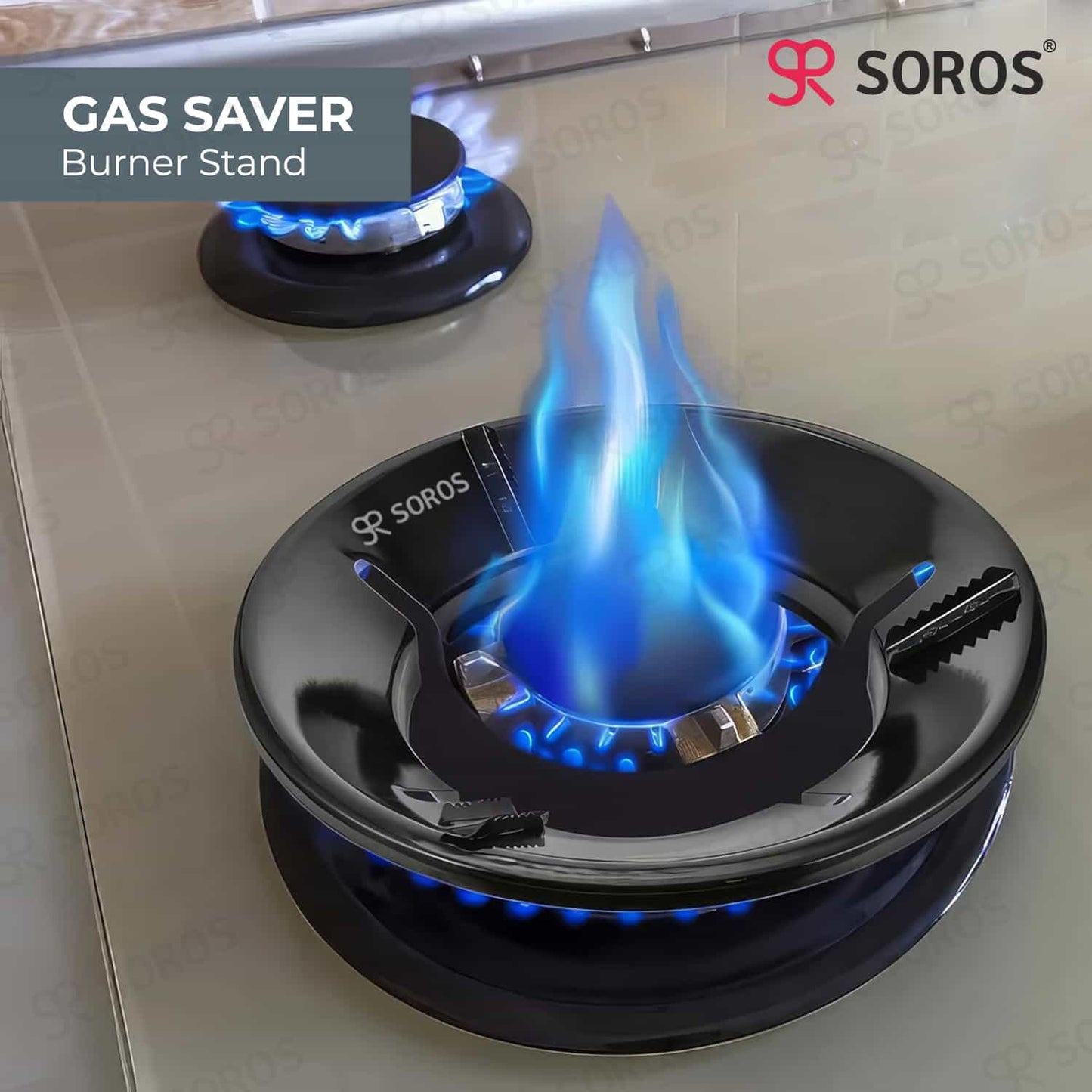 Gas Saver Stand Black Non Stick Coating - 200g.