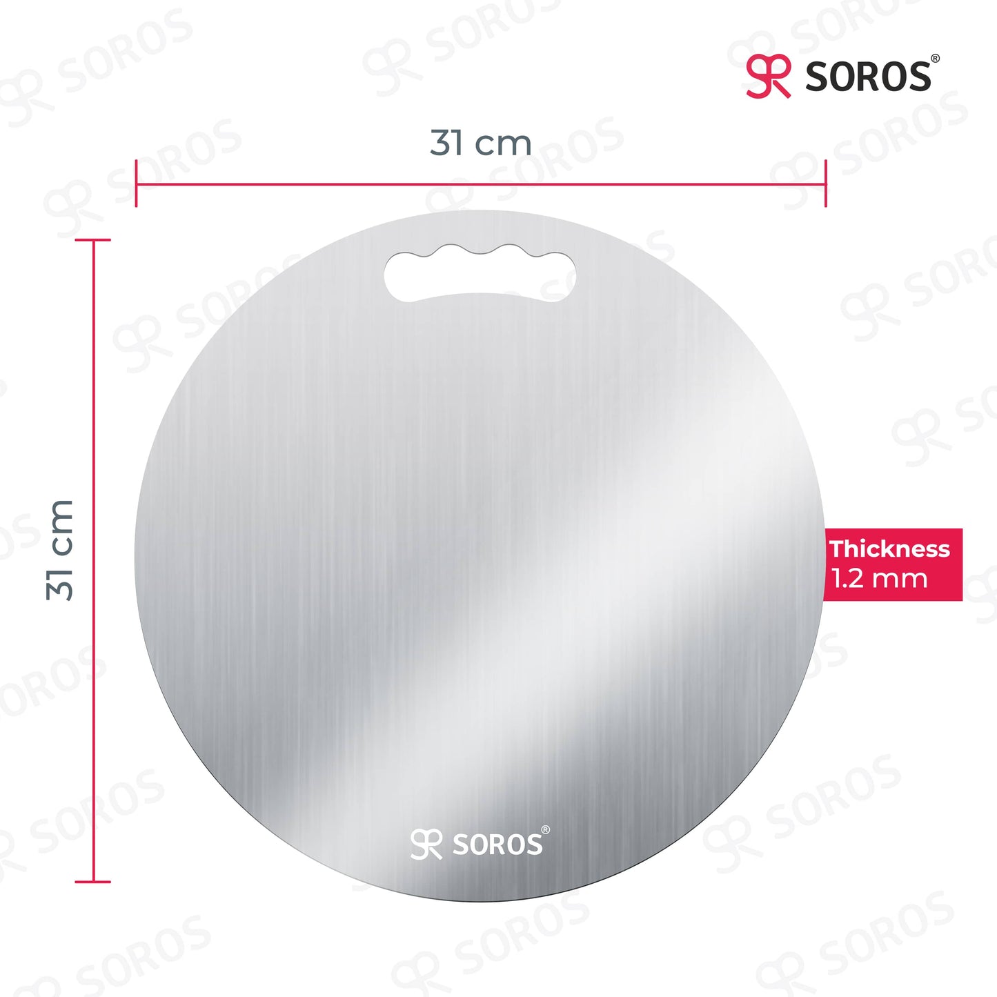 Stainless Steel Round Cutting Chopping Board