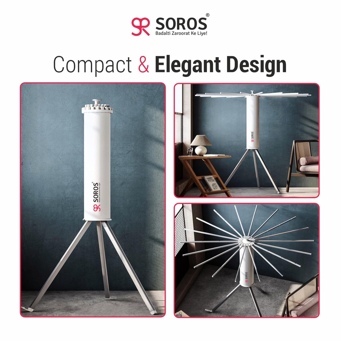 Tripod Style Foldable Cloth Drying Stand