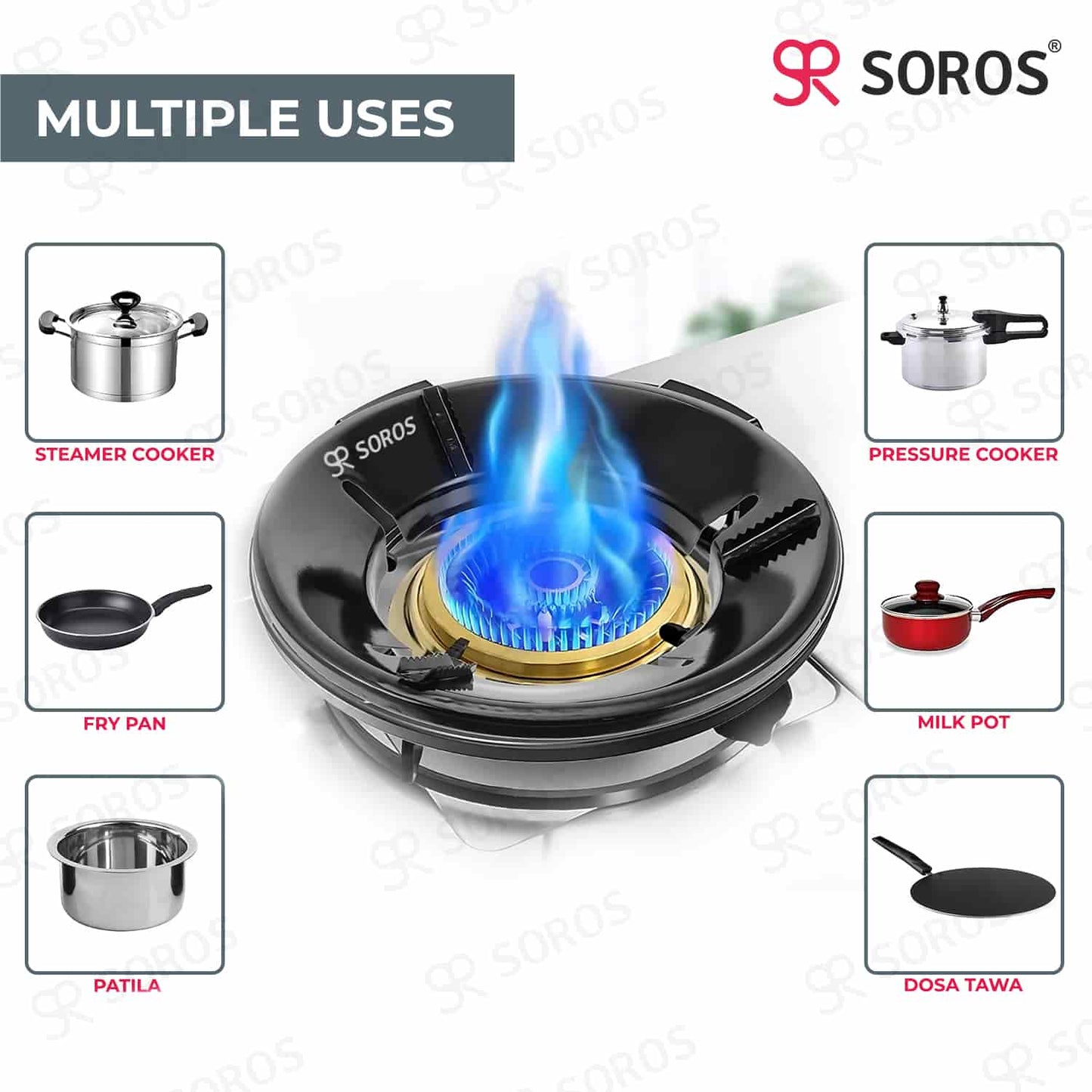 Gas Saver Stand Black Non Stick Coating - 200g.