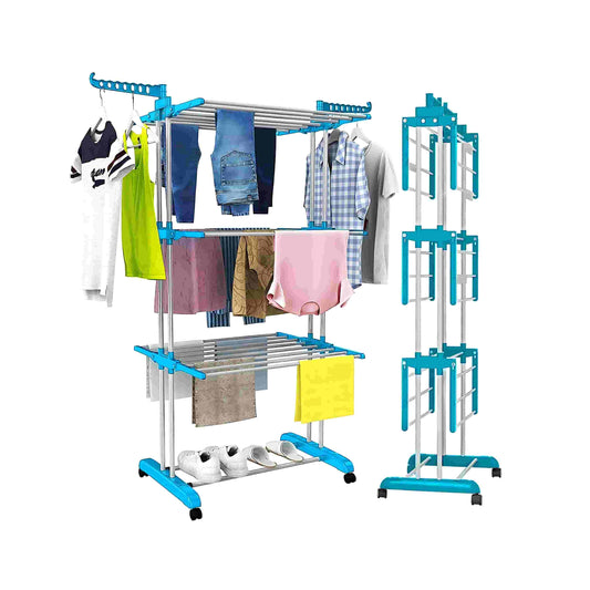 ABS SS Cloth Drying Stand 3 Layer