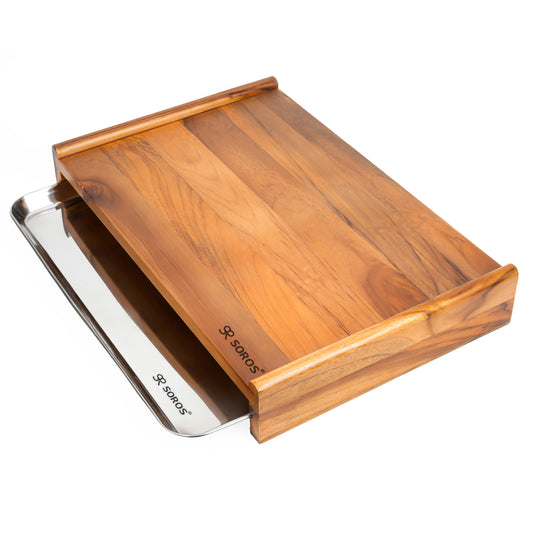 Teak Wooden Cutting Board With Tray