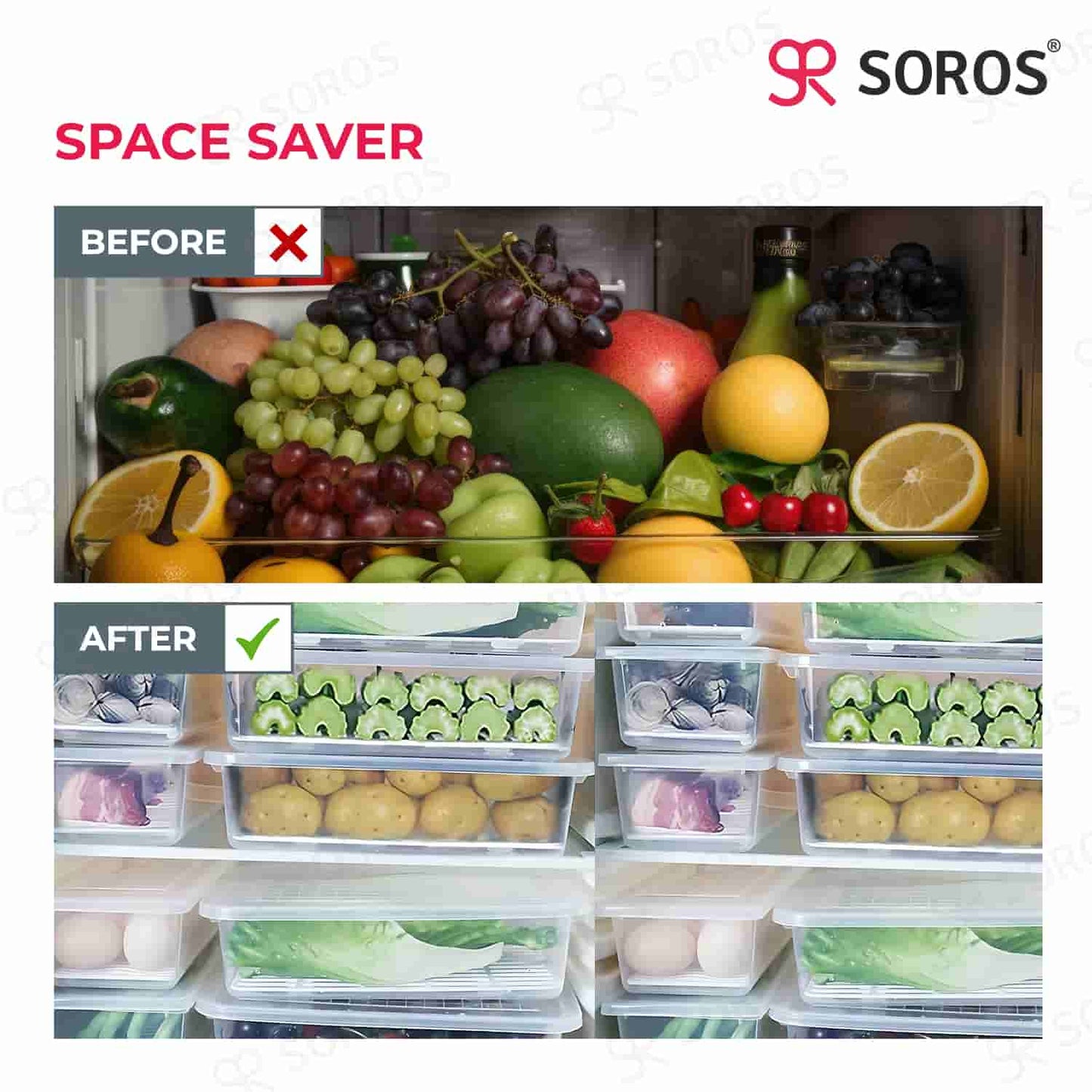 3 Pcs. Combo Fridge Storage Container