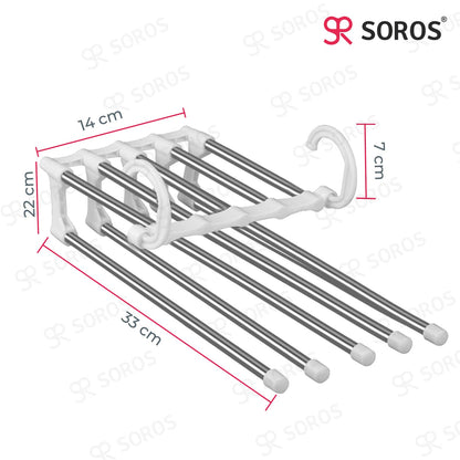 5 in 1 Multi Layer Hanger White