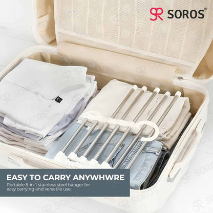 5 in 1 Multi Layer Hanger White