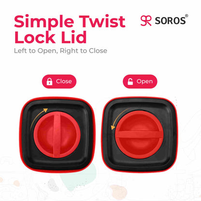 Soros Air Tight Kitchen Storage Container Combo 600ml.