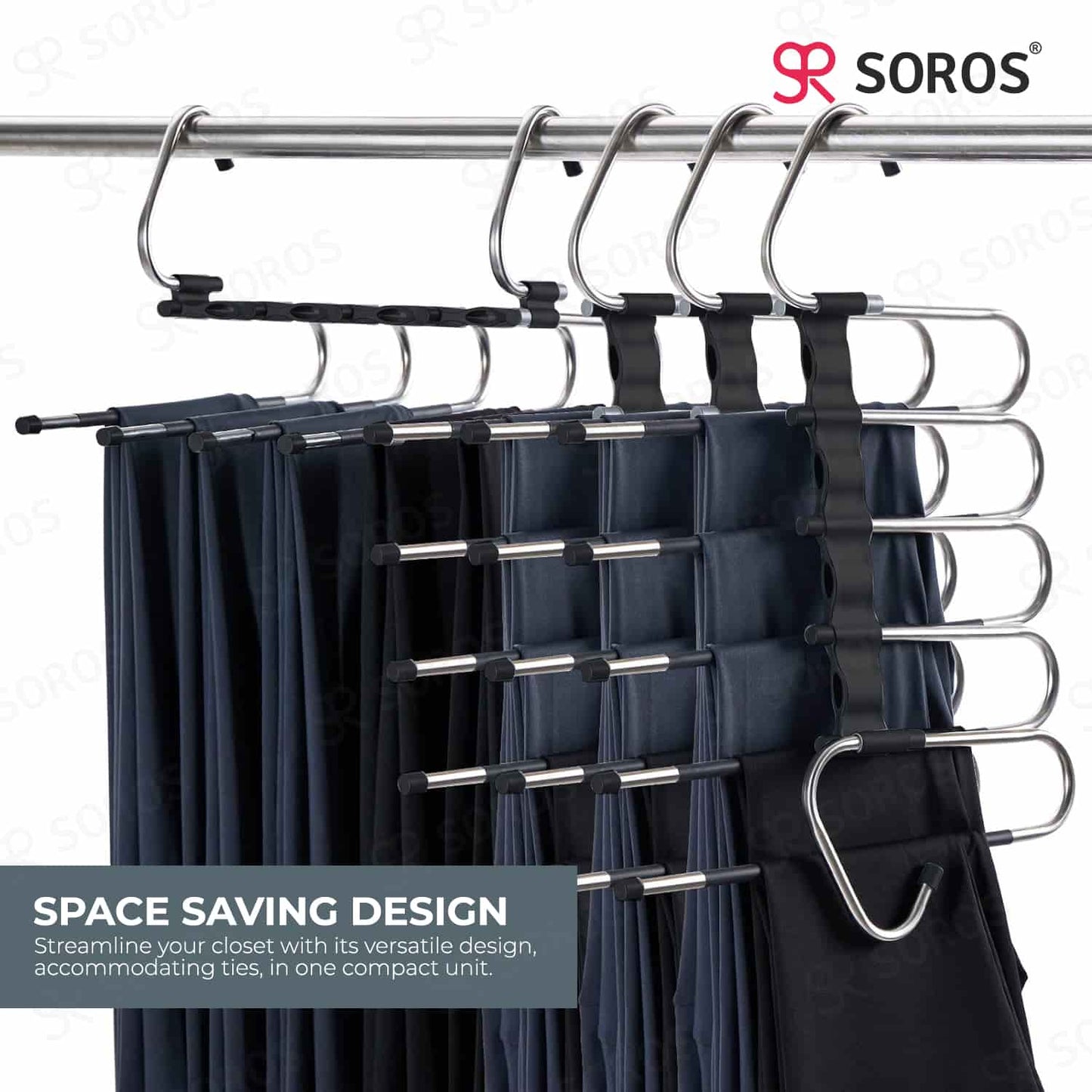 5 in 1 Multi Layer Hanger Black Premium