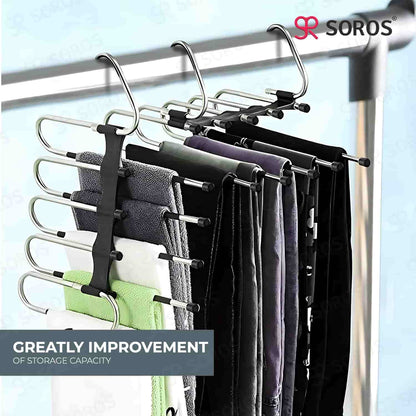 5 in 1 Multi Layer Hanger Black Premium