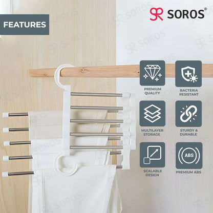 5 in 1 Multi Layer Hanger White