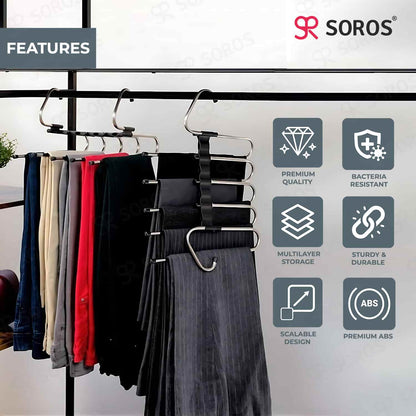5 in 1 Multi Layer Hanger Black Premium