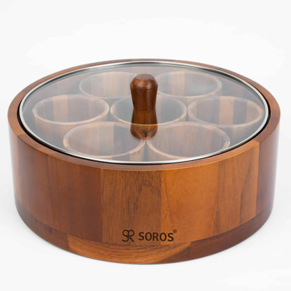 MASALA BOX | teak wood spice box