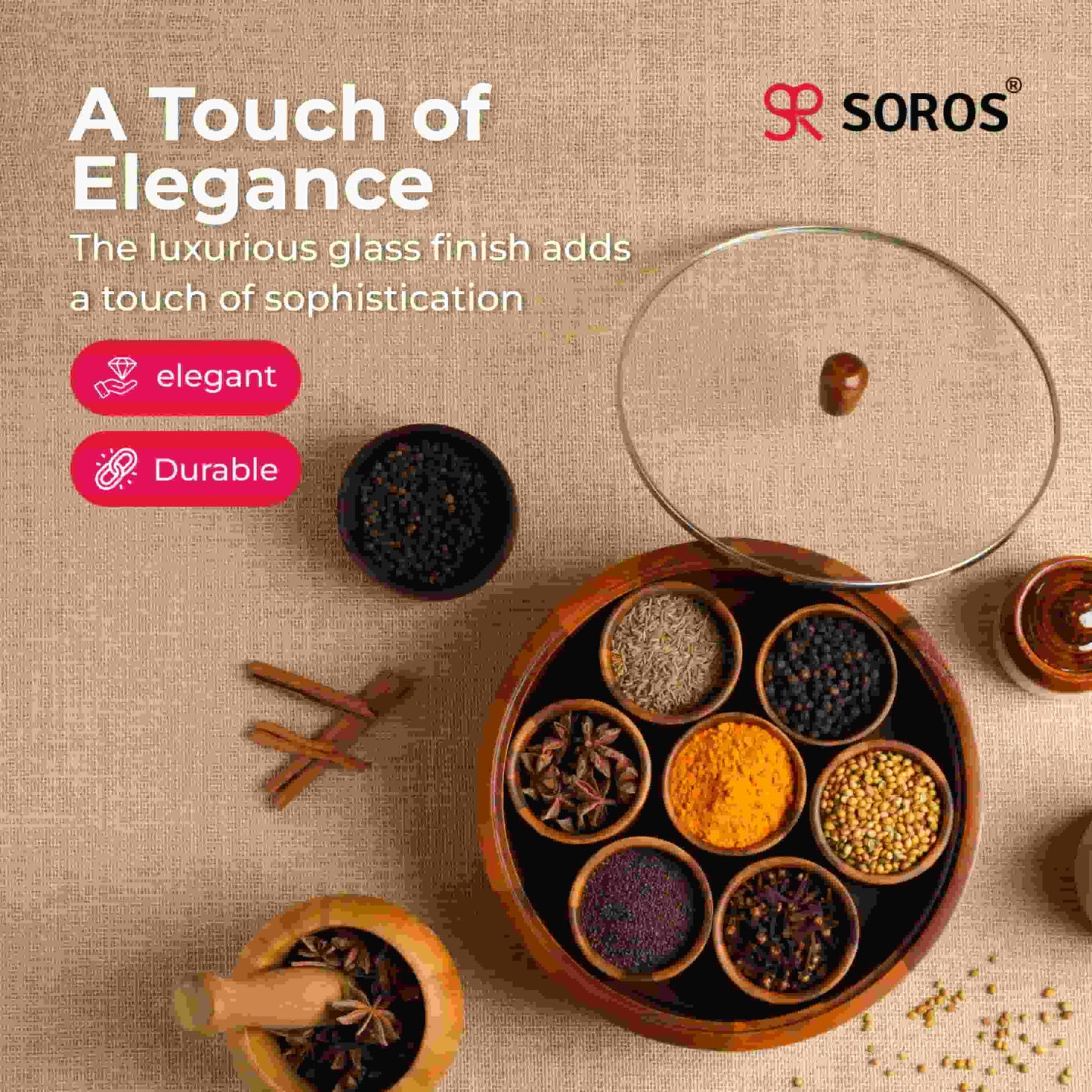 MASALA BOX | teak wood spice box